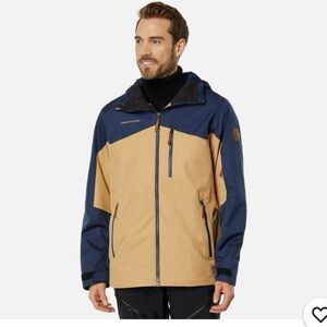 Obermeyer Men's Blue and Tan Ski Jacket
